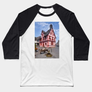 Town hall, old town, Rhens, Middle Rhine, Rhine, Rhineland-Palatinate, Germany Baseball T-Shirt